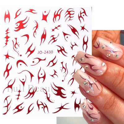 Metalno ogledalo leptir naljepnica za nokte holografski leptiri zvjezdice ljepljivi klizači omoti proljetni gel lak naljepnice FBJO-2251