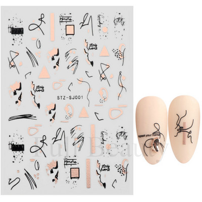 3D rudens nagu uzlīmes Zelta lapu kokvilnas ziedi pārnēsāšanas uzlīmes nagu līmējošās slīdnes Manikīrs 2022. gada rudens rotājumi TRSTZ-SJ