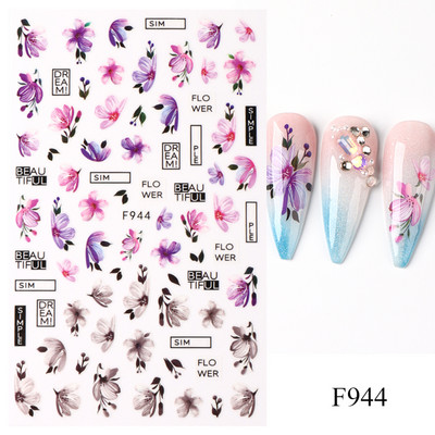 3D rudens nagu uzlīmes Zelta lapu kokvilnas ziedi pārnēsāšanas uzlīmes nagu līmējošās slīdnes Manikīrs 2022. gada rudens rotājumi TRSTZ-SJ