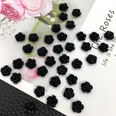 50kom 3D cvijet kamelije ukras za nokte 50kom smola bijela crna aurora ruža DIY francuski nokti šarm nakit dodaci