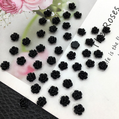50kom 3D cvijet kamelije ukras za nokte 50kom smola bijela crna aurora ruža DIY francuski nokti šarm nakit dodaci