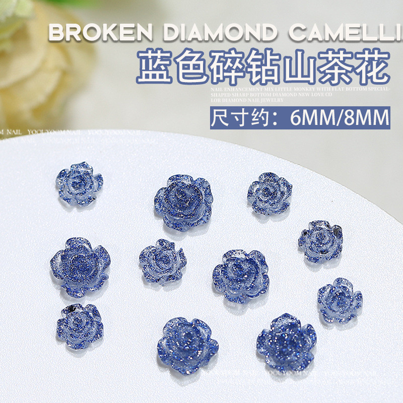 50kom 3D cvijet kamelije ukras za nokte 50kom smola bijela crna aurora ruža DIY francuski nokti šarm nakit dodaci