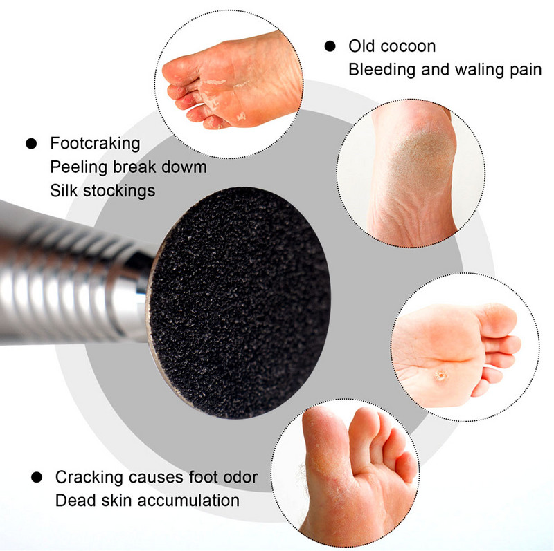 Nomaināms slīpēšanas papīrs ar metāla diska vārpstas pedikīra rīku pēdu atmirušās ādas noņemšanai pēdu kopšanas salona manikīra rīki