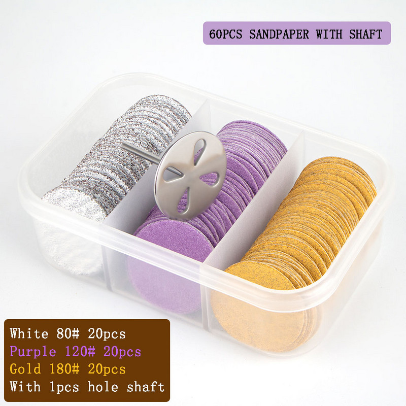 Nomaināms slīpēšanas papīrs ar metāla diska vārpstas pedikīra rīku pēdu atmirušās ādas noņemšanai pēdu kopšanas salona manikīra rīki