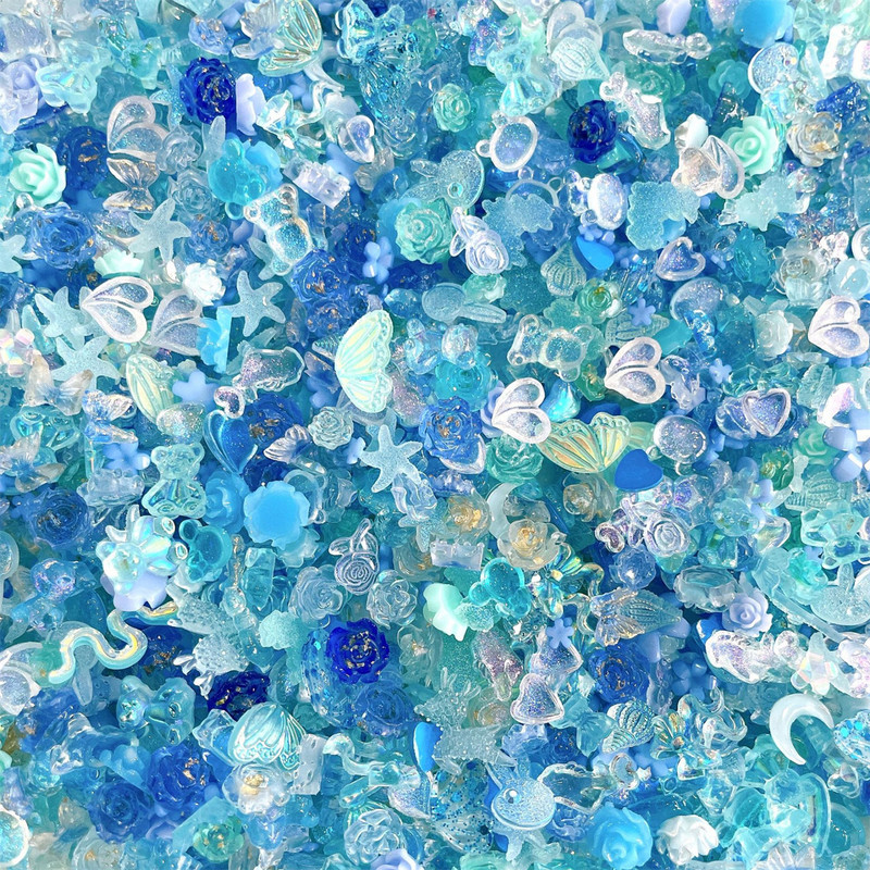 50 komada 3D šarene mješovite kawaii smole Nail Art Rhinestones Charms Izuzetan akrilni nakit Ukrasi za nokte DIY dodaci za nokte