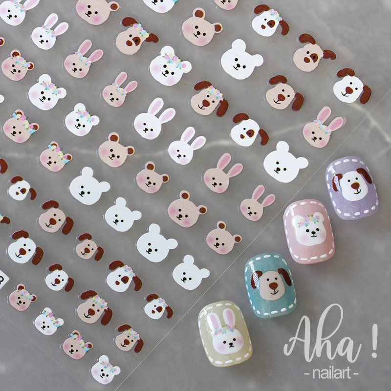1kom crtani Kawaii Dinosaur medvjed životinja Nail Art Naljepnica zec Floret Ultra-tanka japanska naljepnica Samoljepljivi dekor za manikuru #3