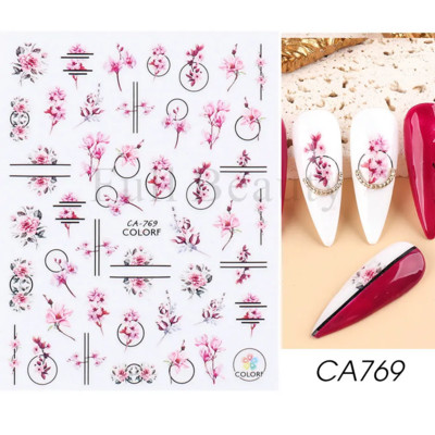 Autocolante pentru unghii cu flori din dantela 3D, flori violete, fluture, vara, autocolante pentru unghii, decorațiuni, adeziv, glisor, tatuaj, manichiură