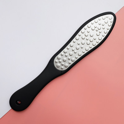 Pēdu vīle abpusēja pēdu rasp callus kukurūzas noņemšanas līdzeklis saplaisājušiem papēžiem, nerūsējošā tērauda profesionālie pēdu kopšanas pedikīra instrumenti