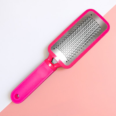 Pēdu vīle abpusēja pēdu rasp callus kukurūzas noņemšanas līdzeklis saplaisājušiem papēžiem, nerūsējošā tērauda profesionālie pēdu kopšanas pedikīra instrumenti