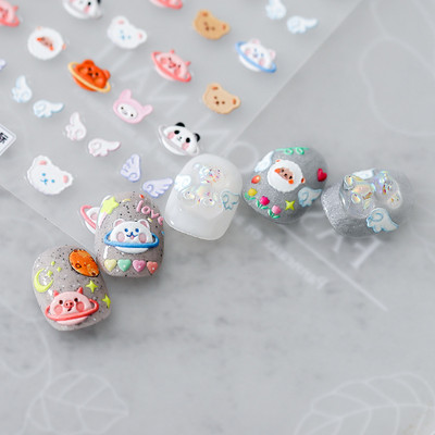 Rozā mirdzoša Aurora Shell Butterfly Nagu uzlīmes 3D nagu mākslas dizains Dekorācijas uzlīmes DIY Manikīrs Augsta kvalitāte