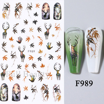 3D Snježne pahuljice Naljepnice za nokte Bijeli božićni dizajni Samoljepljive naljepnice Novogodišnja zimska gel folija Klizači Ukrasi LAF895