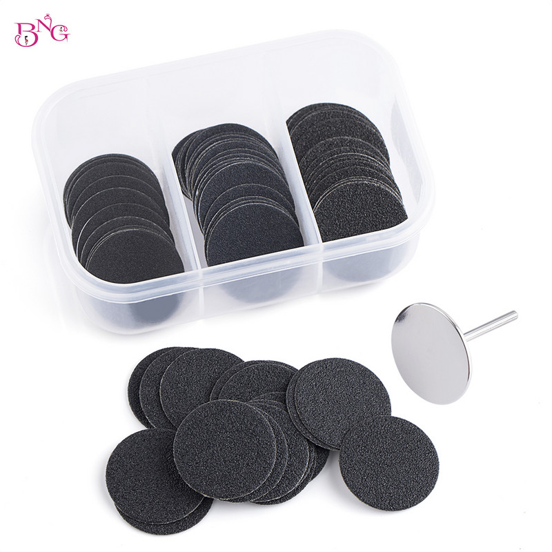 Set diskova za pedikuru stopala od 60 komada Zamjenjivi brusni papir za uklanjanje mrtve kože stopala Pametne mlaznice za pedikuru Profesionalne 25 mm