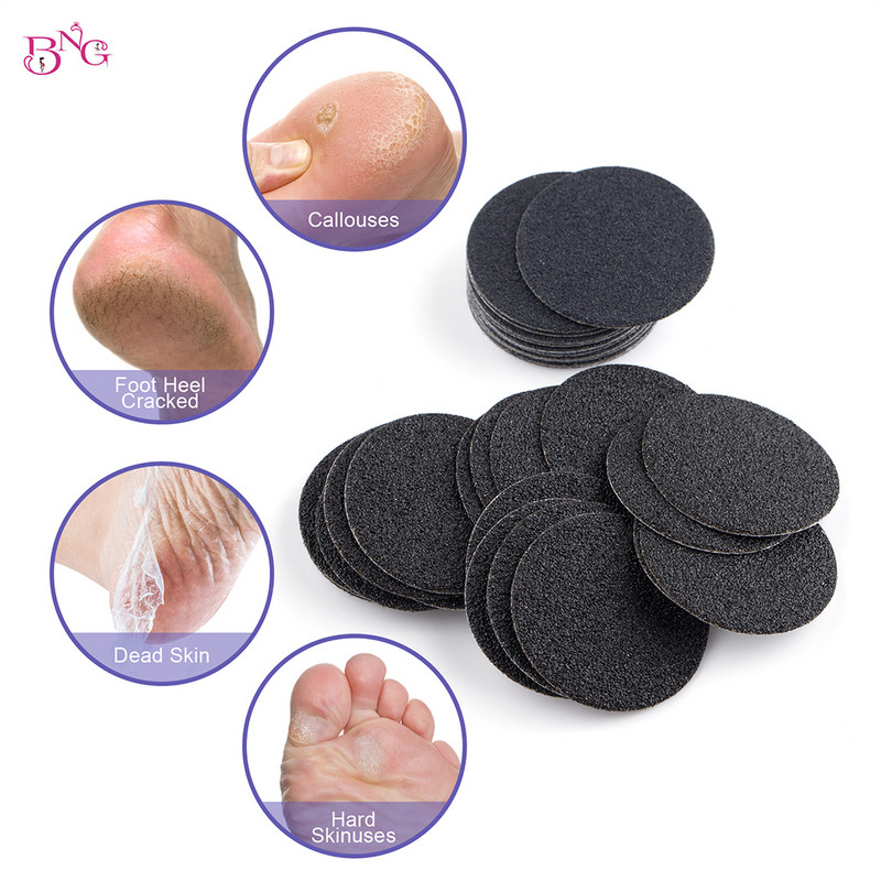 Set diskova za pedikuru stopala od 60 komada Zamjenjivi brusni papir za uklanjanje mrtve kože stopala Pametne mlaznice za pedikuru Profesionalne 25 mm