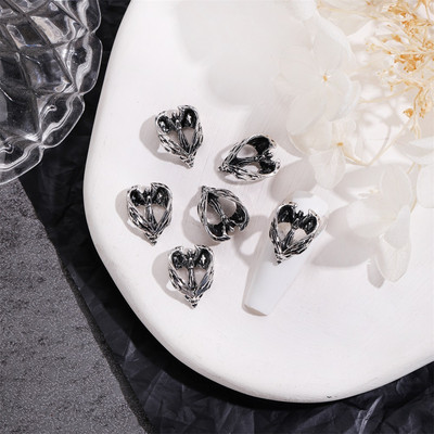 10 gab. Gothic punk stila sakausējuma nagu piekariņi Jesus Catholic Cross Devil Angel nagu daļas DIY nagu mākslas dekorēšana