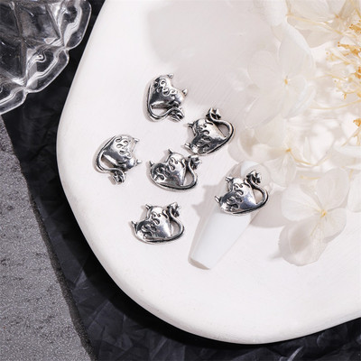 10 gab. Gothic punk stila sakausējuma nagu piekariņi Jesus Catholic Cross Devil Angel nagu daļas DIY nagu mākslas dekorēšana