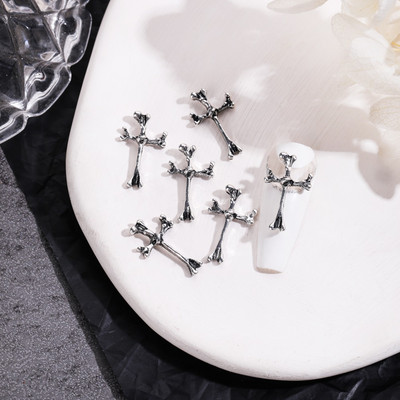 10 gab. Gothic punk stila sakausējuma nagu piekariņi Jesus Catholic Cross Devil Angel nagu daļas DIY nagu mākslas dekorēšana