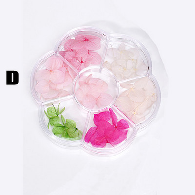 12Grid-3D žāvēts zieds nagu piekariņiem Dabisku ziedu uzlīmju maisījums Dry Flower DIY Krāsainas uzlīmes UV gēla lakas nagu mākslas manikīrs