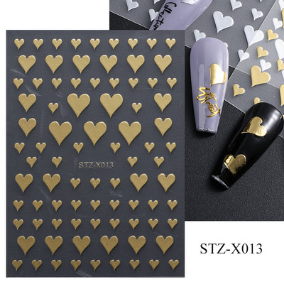 Sudraba zelta zvaigzne nagu mākslas uzlīmes Y2K piekariņi, pašlīmējošie slīdņi, lāzerbalti hroma lakas uzlīmes Kawaii aksesuāri