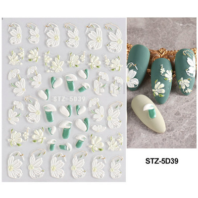 Sjajni rep sirene, dijamantni biser, naljepnica za nokte Zlatni metalni okvir, kristalno drago kamenje, tetovaža, ukrasi za nokte u korejskom stilu FBZC-0458