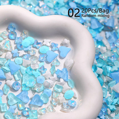 50gab./komplektā Mini plakana dibena nagu Rhinestones mirdzoši sudraba kristāla nagu dekori DIY materiāls nagu mākslas šarmu aksesuāri