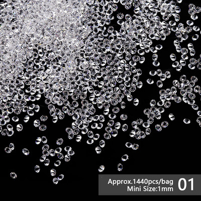 50gab./komplektā Mini plakana dibena nagu Rhinestones mirdzoši sudraba kristāla nagu dekori DIY materiāls nagu mākslas šarmu aksesuāri