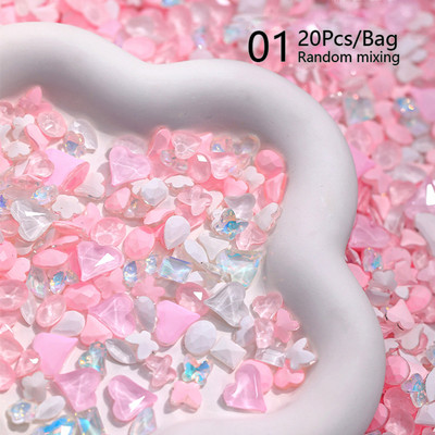 50gab./komplektā Mini plakana dibena nagu Rhinestones mirdzoši sudraba kristāla nagu dekori DIY materiāls nagu mākslas šarmu aksesuāri