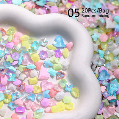 50gab./komplektā Mini plakana dibena nagu Rhinestones mirdzoši sudraba kristāla nagu dekori DIY materiāls nagu mākslas šarmu aksesuāri