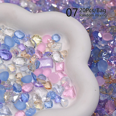 50gab./komplektā Mini plakana dibena nagu Rhinestones mirdzoši sudraba kristāla nagu dekori DIY materiāls nagu mākslas šarmu aksesuāri