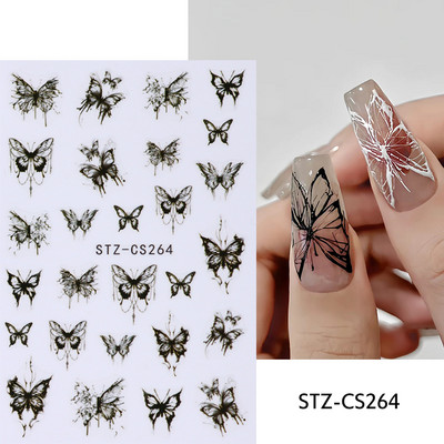 Akrüüllilled küünekleebised valged lillelised kroonlehed lehtede liugurid küüntele Pulmadisain maniküüri kaunistus