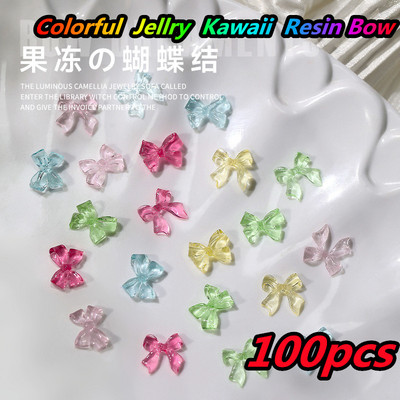 10 gab. Karikatūra Aurora Bear nagu piekariņi, 3D Kawaii Bear nagu mākslas dekori, DIY Aurora Resin Bear manikīra piederumi