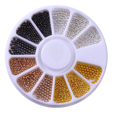 Nail Art Rhinestones Half Round Pearl Bead Μικτό μέγεθος Λευκό μισό στρογγυλό Flatback μαργαριτάρια για DIY διακόσμηση Πέτρες με χάντρες νυχιών