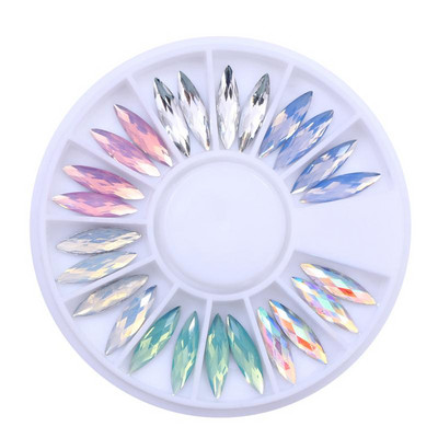 Nail Art Rhinestones Half Round Pearl Bead Μικτό μέγεθος Λευκό μισό στρογγυλό Flatback μαργαριτάρια για DIY διακόσμηση Πέτρες με χάντρες νυχιών