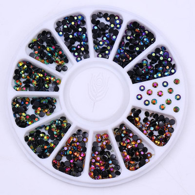 Nail Art Rhinestones Half Round Pearl Bead Μικτό μέγεθος Λευκό μισό στρογγυλό Flatback μαργαριτάρια για DIY διακόσμηση Πέτρες με χάντρες νυχιών