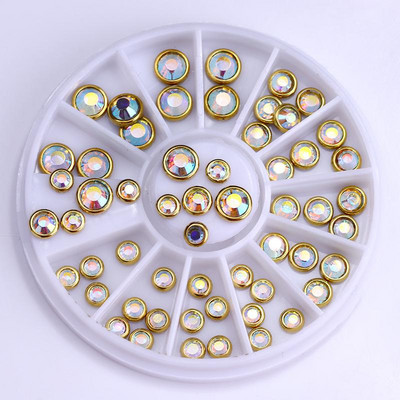 Nail Art Rhinestones Half Round Pearl Bead Μικτό μέγεθος Λευκό μισό στρογγυλό Flatback μαργαριτάρια για DIY διακόσμηση Πέτρες με χάντρες νυχιών