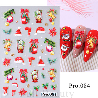 3D sniegpārsliņu nagu uzlīmes balti Ziemassvētku dizaini nagu mākslas uzlīmes Ģeometriskās līnijas Jaunais gads ziemas želeja folijas slīdņi Dekorācijas