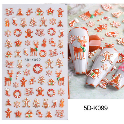 3D sniegpārsliņu nagu uzlīmes balti Ziemassvētku dizaini nagu mākslas uzlīmes Ģeometriskās līnijas Jaunais gads ziemas želeja folijas slīdņi Dekorācijas