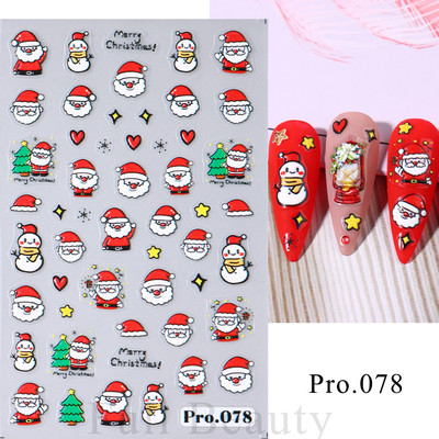 3D sniegpārsliņu nagu uzlīmes balti Ziemassvētku dizaini nagu mākslas uzlīmes Ģeometriskās līnijas Jaunais gads ziemas želeja folijas slīdņi Dekorācijas