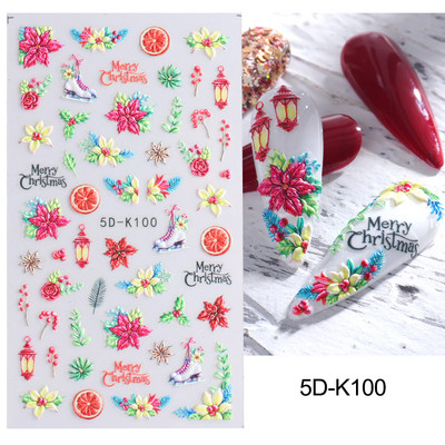 3D sniegpārsliņu nagu uzlīmes balti Ziemassvētku dizaini nagu mākslas uzlīmes Ģeometriskās līnijas Jaunais gads ziemas želeja folijas slīdņi Dekorācijas