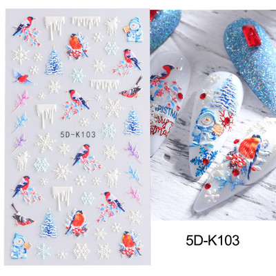 3D sniegpārsliņu nagu uzlīmes balti Ziemassvētku dizaini nagu mākslas uzlīmes Ģeometriskās līnijas Jaunais gads ziemas želeja folijas slīdņi Dekorācijas