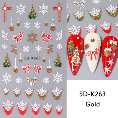 3D sniegpārsliņu nagu uzlīmes balti Ziemassvētku dizaini nagu mākslas uzlīmes Ģeometriskās līnijas Jaunais gads ziemas želeja folijas slīdņi Dekorācijas