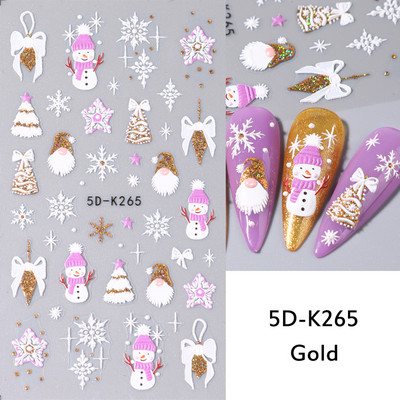 3D sniegpārsliņu nagu uzlīmes balti Ziemassvētku dizaini nagu mākslas uzlīmes Ģeometriskās līnijas Jaunais gads ziemas želeja folijas slīdņi Dekorācijas