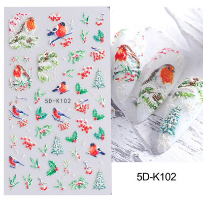 3D sniegpārsliņu nagu uzlīmes balti Ziemassvētku dizaini nagu mākslas uzlīmes Ģeometriskās līnijas Jaunais gads ziemas želeja folijas slīdņi Dekorācijas