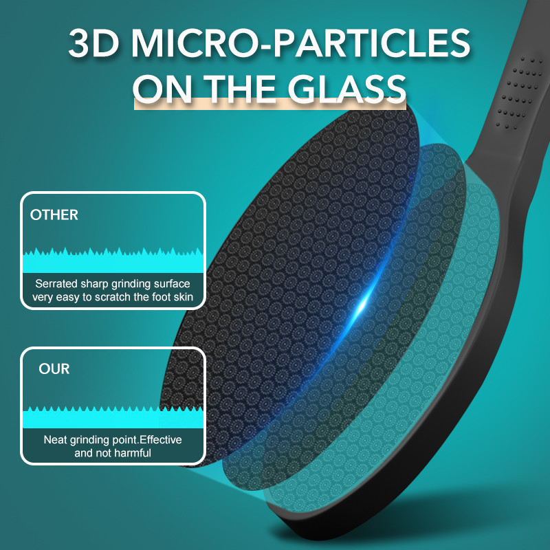 1PC nanostikla pēdas rasp papēža vīle Hard Dead Skin Callus Remover Pīlinga pedikīra kopšanas rīks Izturīgs pēdu vīles rīks