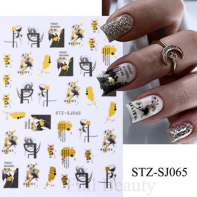Desen animat 3D drăguț pisică unghii autocolante pentru copii Kawaii cățeluș câine graffiti animale serie noua nail art tatuaj design manichiură decal