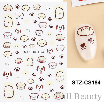 Desen animat 3D drăguț pisică unghii autocolante pentru copii Kawaii cățeluș câine graffiti animale serie noua nail art tatuaj design manichiură decal