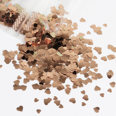 Dimensiune amestecă Love Heart Glitter Paiete Brelocuri pentru unghii Design Roșu Negru Fulgi în formă de inimioare Accesorii pentru unghii Ornamente de Valentines