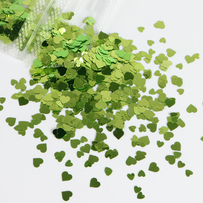 Dimensiune amestecă Love Heart Glitter Paiete Brelocuri pentru unghii Design Roșu Negru Fulgi în formă de inimioare Accesorii pentru unghii Ornamente de Valentines