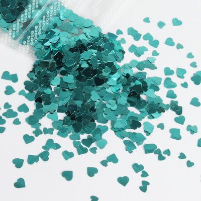 Dimensiune amestecă Love Heart Glitter Paiete Brelocuri pentru unghii Design Roșu Negru Fulgi în formă de inimioare Accesorii pentru unghii Ornamente de Valentines