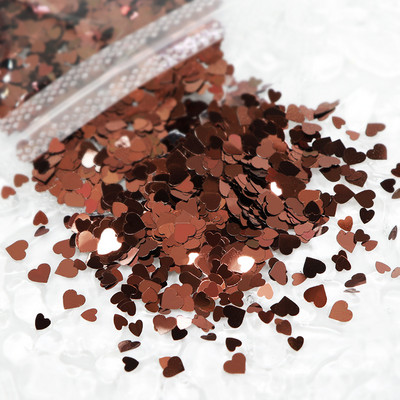 Dimensiune amestecă Love Heart Glitter Paiete Brelocuri pentru unghii Design Roșu Negru Fulgi în formă de inimioare Accesorii pentru unghii Ornamente de Valentines