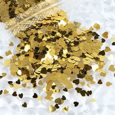 Dimensiune amestecă Love Heart Glitter Paiete Brelocuri pentru unghii Design Roșu Negru Fulgi în formă de inimioare Accesorii pentru unghii Ornamente de Valentines